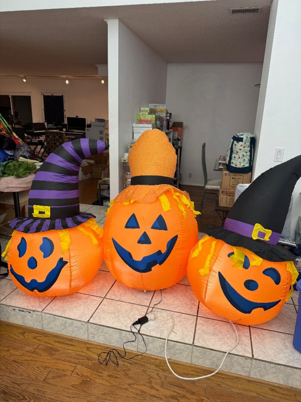 6.5ft Long GOOSH Inflatable Halloween Pumpkin Trio